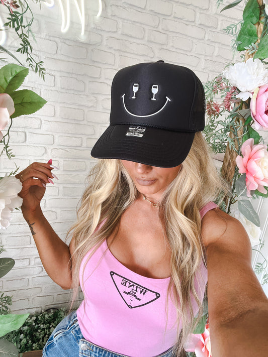 Smile It’s Time For Wine Trucker Hat