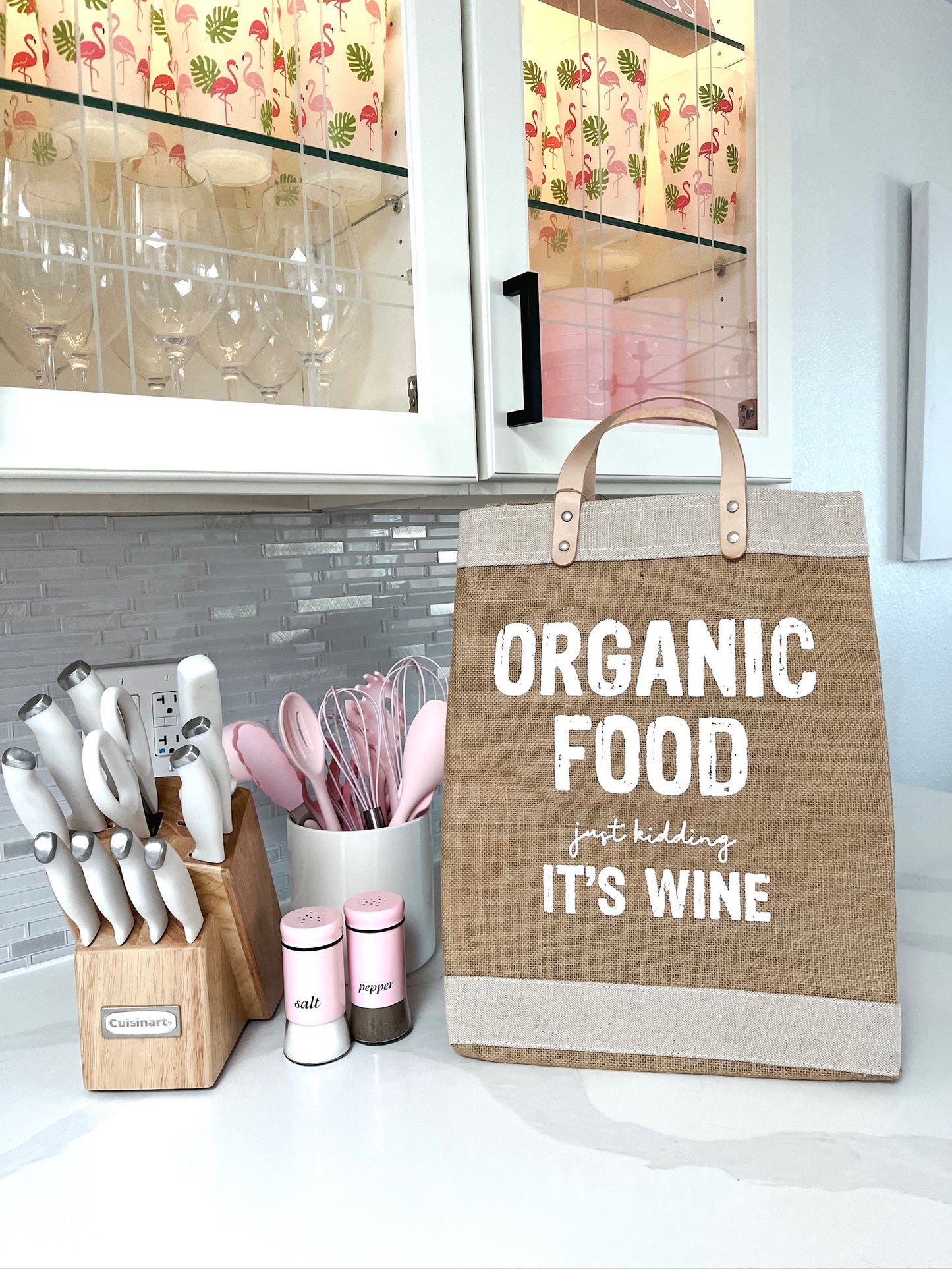 Just Kidding It's Wine Grocery Tote