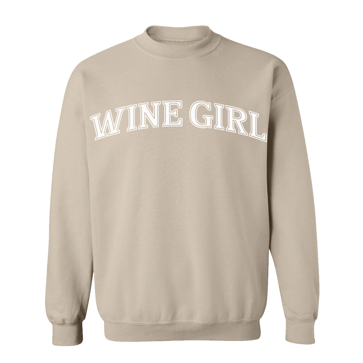 Wine Girl Neutral Collegiate Crewneck