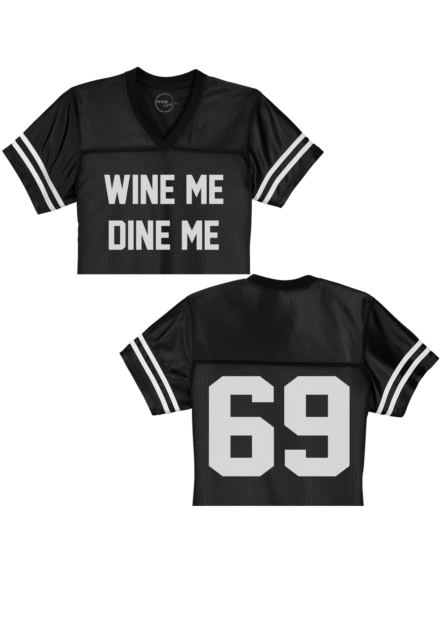 Wine Me Dine Me Jersey (Black) Girl Wine –